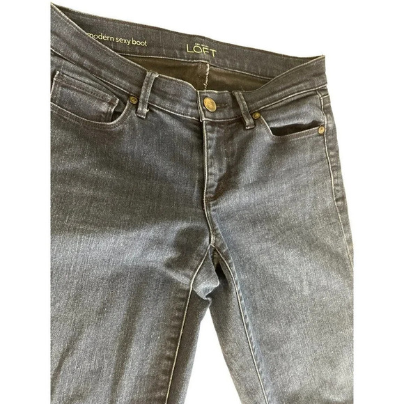 Ann Taylor Loft Womens Sexy Boot Jrs Jeans Dark Wash Size 26/2 - Picture 4 of 6